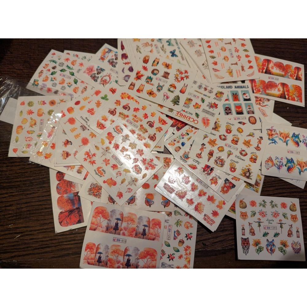 Nail‎ Stickers Nails Fall Animals Art Stickers Water Transfer Stickers Decals